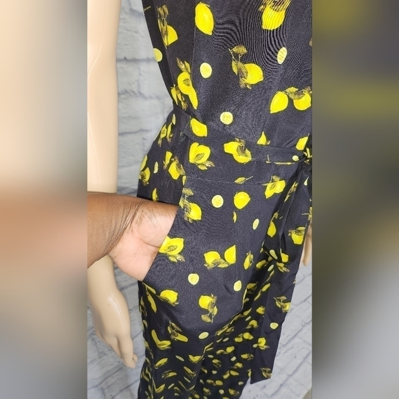 *NWT L'agence Jaelyn Womens Lemon fruit print camisole silk preppy jumpsuit  2 - Picture 5 of 10